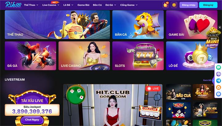 Điểm danh sảnh cược uy tín đình đám tại Rik88