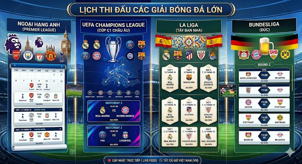 Tầm quan trọng của việc cập nhật lịch thi đấu